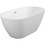Sleek White Acrylic Freestanding Soaking Bathtub with Chrome Overflow and Drain, cUPC Certified - 55*28.35 22A09-55 W157384914