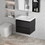 24" Floating Bathroom Vanity with Sink, Modern Wall-Mounted Bathroom Storage Vanity Cabinet with Resin Top Basin and Soft Close Drawers, Glossy Black 24V11-24GB W1573P152691