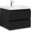 30" Floating Bathroom Vanity with Sink, Modern Wall-Mounted Bathroom Storage Vanity Cabinet with Resin Top Basin and Soft Close Drawers, Glossy Black 24V11-30GB W1573P152692
