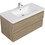 42" Floating Bathroom Vanity with Sink, Modern Wall-Mounted Bathroom Storage Vanity Cabinet with Resin Top Basin and Soft Close Drawers, Natural Oak 24V11-42NO W1573P152700