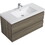 42" Floating Bathroom Vanity with Sink, Modern Wall-Mounted Bathroom Storage Vanity Cabinet with Resin Top Basin and Soft Close Drawers, ash Grey 24V11-42AG W1573P152701