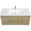 48" Floating Bathroom Vanity with Sink, Modern Wall-Mounted Bathroom Storage Vanity Cabinet with Resin Top Basin and Soft Close Drawers, Natural Oak 24V11-48NO W1573P152702