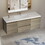 60" Floating Bathroom Vanity with Sink, Modern Wall-Mounted Bathroom Storage Vanity Cabinet with Resin Top Basin and Soft Close Drawers, ash Grey 24V11-60SAG W1573P152705