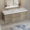 60" Floating Bathroom Vanity with Sink, Modern Wall-Mounted Bathroom Storage Vanity Cabinet with Double Resin Top Basins and Soft Close Drawers, ash Grey 24V11-60DAG W1573P152707