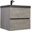 24" Floating Bathroom Vanity with Sink, Modern Wall-Mounted Bathroom Storage Vanity Cabinet with Black Quartz Sand Top Basin and Soft Close Drawers, 24V12-24GR Grey W1573P155844