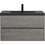 36" Floating Bathroom Vanity with Sink, Modern Wall-Mounted Bathroom Storage Vanity Cabinet with Black Quartz Sand Top Basin and Soft Close Drawers, 24V12-36GR Grey W1573P155846