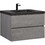 36" Floating Bathroom Vanity with Sink, Modern Wall-Mounted Bathroom Storage Vanity Cabinet with Black Quartz Sand Top Basin and Soft Close Drawers, 24V12-36GR Grey W1573P155846