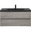 42" Floating Bathroom Vanity with Sink, Modern Wall-Mounted Bathroom Storage Vanity Cabinet with Black Quartz Sand Top Basin and Soft Close Drawers, 24V12-42GR Grey W1573P155847