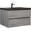 42" Floating Bathroom Vanity with Sink, Modern Wall-Mounted Bathroom Storage Vanity Cabinet with Black Quartz Sand Top Basin and Soft Close Drawers, 24V12-42GR Grey W1573P155847