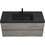 48" Floating Bathroom Vanity with Sink, Modern Wall-Mounted Bathroom Storage Vanity Cabinet with Black Quartz Sand Top Basin and Soft Close Drawers, 24V12-48GR Grey W1573P155848