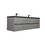 72" Floating Bathroom Vanity with Sink, Modern Wall-Mounted Bathroom Storage Vanity Cabinet with Two Black Quartz Sand Top Basins and Four Soft Close Drawers, 24V12-72GR Grey W1573P155850