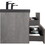 72" Floating Bathroom Vanity with Sink, Modern Wall-Mounted Bathroom Storage Vanity Cabinet with Two Black Quartz Sand Top Basins and Four Soft Close Drawers, 24V12-72GR Grey W1573P155850