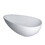 Luxury Handcrafted Stone Resin Freestanding Soaking Bathtub with Overflow in Matte White, cUPC Certified - 24S02-67MW W1573P175001