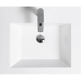 42" Bathroom Vanity Countertop Only, Single-hole Solid Surface Cabinet Top White 24V11PB42 W1573P189904