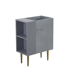 21.6" Vanity Base Only, Open Shelf on the Left, Matt Grey 24V06-21MGL W1573P224394