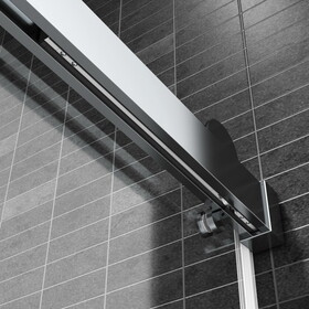 Top Rail Only, Stainless Steel Top Track with Buffer for Shower Door, 24D02P02-T60CHX W1573P232543