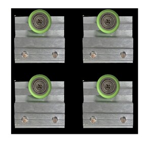 Shower Door Rollers Replacement Parts Only, 4 pcs/Pack, Brushed Nickel 24D03PBNGJ W1573P324897