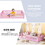 Twin Size Bed Floor Bed with Safety Guardrails and Door for Kids, Pink W1580110509