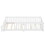 Twin Size Bed Floor Bed with Safety Guardrails and Door for Kids, White