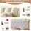 Queen Size Luxury Upholstered Bed with Thick Headboard, Velvet Queen Bed with Oversized Padded Backrest, Beige W1580S00016