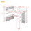 Metal Loft Bed with Wardrobe and L-shaped Desk, Full Size Loft Bed with Storage Cubes and Shelves, Heavy Duty Loft Bed for Kids Teens Adults, White W1580S00035