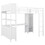 Metal Loft Bed with Wardrobe and L-shaped Desk, Full Size Loft Bed with Storage Cubes and Shelves, Heavy Duty Loft Bed for Kids Teens Adults, White W1580S00035