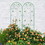 4 Pack Metal Garden Trellis 86.7" x 19.7" Rustproof Trellis for Climbing Plants Outdoor Flower Support Green W1586135959