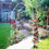 Metal Garden Arch W55" x H94.5" Garden Arbor Trellis Climbing Plants Support Rose Arch Outdoor Arch White W1586138699