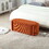 COOLMORE Storage Ottoman,Bedroom End Bench,Upholstered Fabric Storage Ottoman with Safety Hinge, Entryway Padded Footstool, Ottoman Bench for Living Room & Bedroom (Orange) W1588P194730