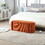 COOLMORE Storage Ottoman,Bedroom End Bench,Upholstered Fabric Storage Ottoman with Safety Hinge, Entryway Padded Footstool, Ottoman Bench for Living Room & Bedroom (Orange) W1588P194730