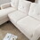 Velvet Sectional Couch with Reversible Chaise, L Shaped Sofa with Ottoman for Small Apartment W1598P191776