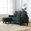 Velvet Sectional Couch with Reversible Chaise, L Shaped Sofa with Ottoman for Small Apartment W1598P191777