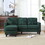 Velvet Sectional Couch with Reversible Chaise, L Shaped Sofa with Ottoman for Small Apartment W1598P191777