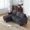 Velvet Sectional Couch with Reversible Chaise, L Shaped Sofa with Ottoman for Small Apartment W1598P191778