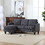 Velvet Sectional Couch with Reversible Chaise, L Shaped Sofa with Ottoman for Small Apartment W1598P191778