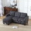 Velvet Sectional Couch with Reversible Chaise, L Shaped Sofa with Ottoman for Small Apartment W1598P191778