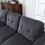 Velvet Sectional Couch with Reversible Chaise, L Shaped Sofa with Ottoman for Small Apartment W1598P191778