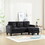 Velvet Sectional Couch, L Shaped Sofa with Ottoman for Small Apartment W1598P191780