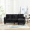 Velvet Sectional Couch, L Shaped Sofa with Ottoman for Small Apartment W1598P191780