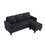 Velvet Sectional Couch, L Shaped Sofa with Ottoman for Small Apartment W1598P191780