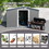 Patio, Lawn & Garden, Metal Outdoor Storage Shed 10FT x 12FT, Clearance with Lockable Door Metal Garden Shed Steel Anti-Corrosion Storage House Waterproof Tool Shed for Backyard Patio W1598S00003