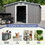 Patio, Lawn & Garden, Metal Outdoor Storage Shed 10FT x 12FT, Clearance with Lockable Door Metal Garden Shed Steel Anti-Corrosion Storage House Waterproof Tool Shed for Backyard Patio W1598S00003