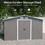 Patio, Lawn & Garden, Metal Outdoor Storage Shed 10FT x 12FT, Clearance with Lockable Door Metal Garden Shed Steel Anti-Corrosion Storage House Waterproof Tool Shed for Backyard Patio W1598S00003