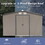 Patio, Lawn & Garden, Metal Outdoor Storage Shed 10FT x 12FT, Clearance with Lockable Door Metal Garden Shed Steel Anti-Corrosion Storage House Waterproof Tool Shed for Backyard Patio W1598S00004