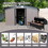 Patio, Lawn & Garden, Metal Outdoor Storage Shed 10FT x 12FT, Clearance with Lockable Door Metal Garden Shed Steel Anti-Corrosion Storage House Waterproof Tool Shed for Backyard Patio W1598S00004