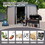 Patio, Lawn & Garden, Metal Outdoor Storage Shed 10FT x 8FT, Clearance with Lockable Door Metal Garden Shed Steel Anti-Corrosion Storage House Waterproof Tool Shed for Backyard Patio W1598S00005