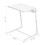 Set of 2 Adjustable TV Tray Table with Cup Holder, Folding TV Dinner Table with 6 Height and 3 Tilt Angle Adjustments, White W159968657
