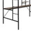 Metal twin loft bed with desk and storage shelves W160983751