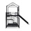 Metal bunk bed with slide and steps W1609S00001