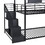Metal bunk bed with slide and steps W1609S00001